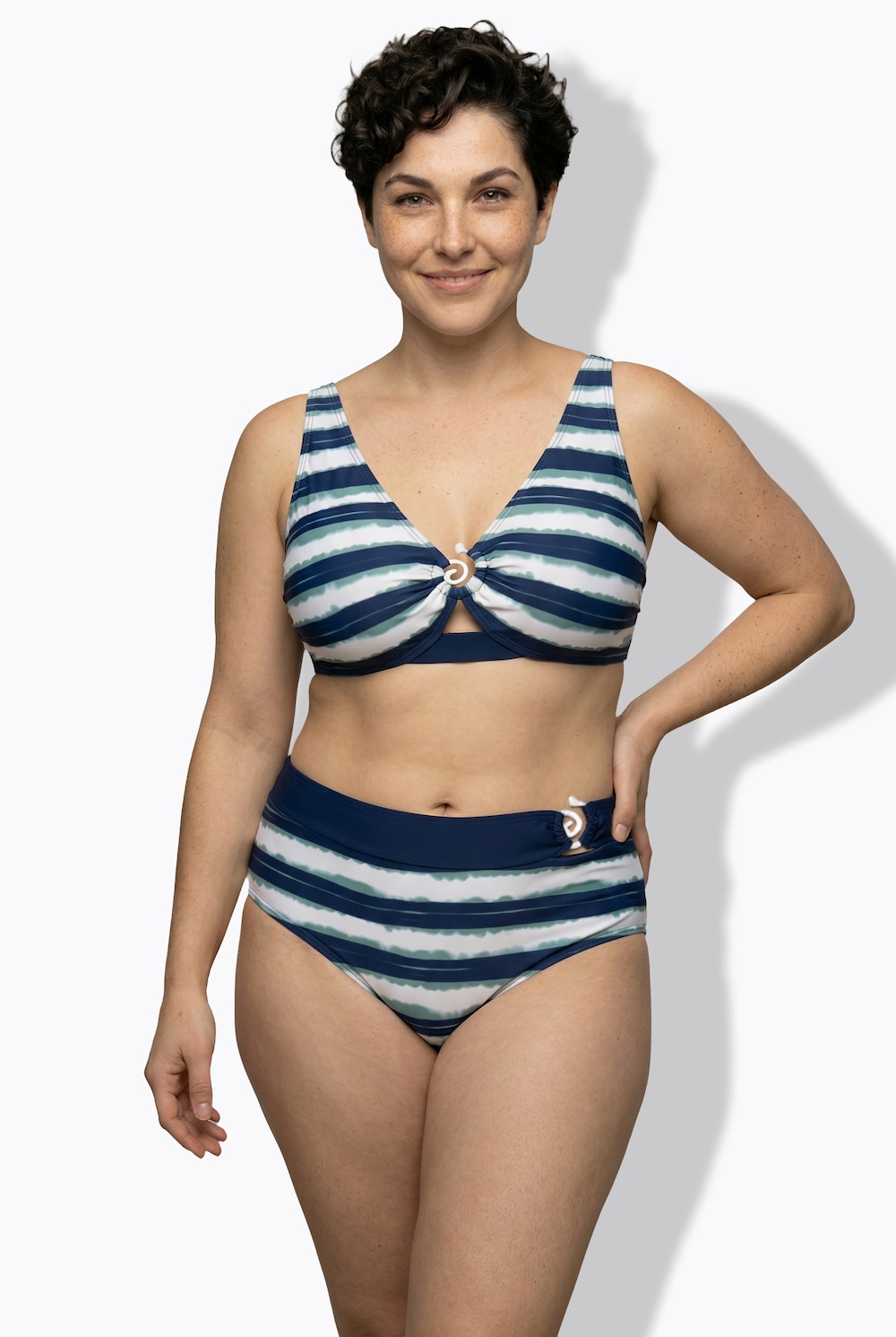 Bikini, Streifen, Softcups, Träger verstellbar, recycelt