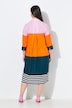 Colorblock Lyocell Midi Dress