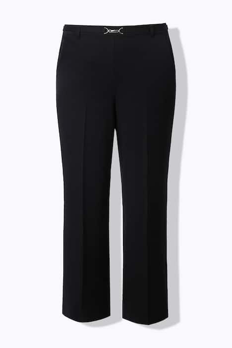 Business-Hose, gerades Bein, Ziergürtel mit Schließe