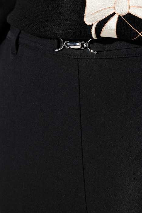 Business-Hose, gerades Bein, Ziergürtel mit Schließe