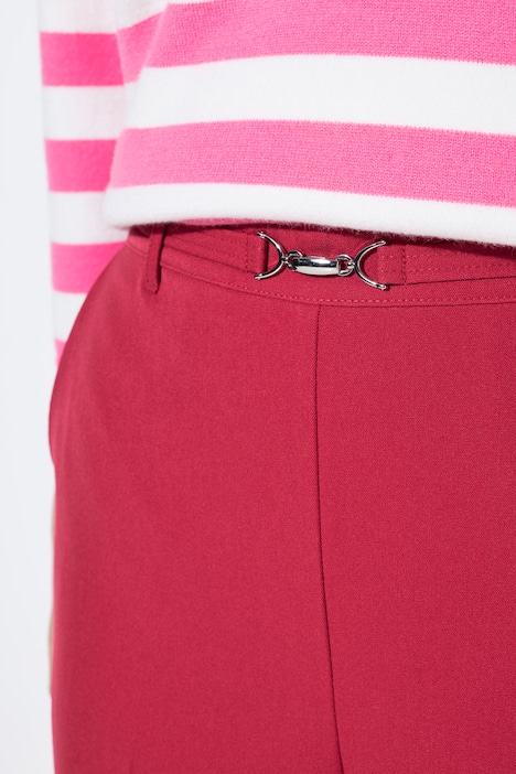 Business-Hose, gerades Bein, Ziergürtel mit Schließe