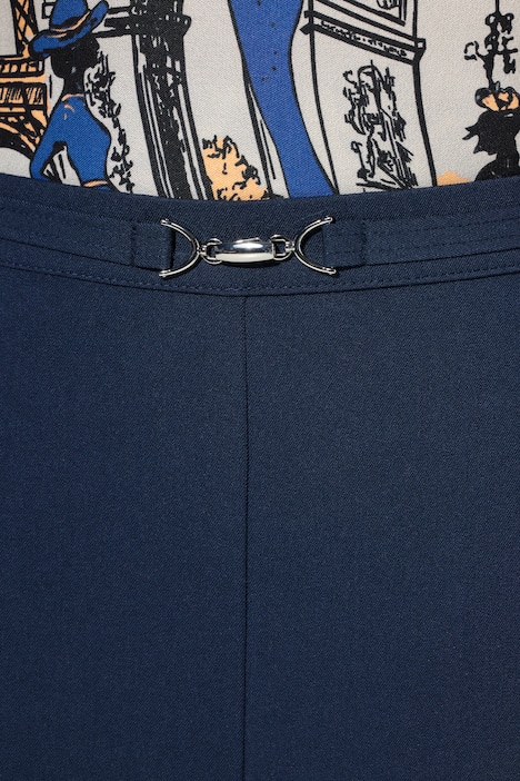 Business-Hose, gerades Bein, Ziergürtel mit Schließe