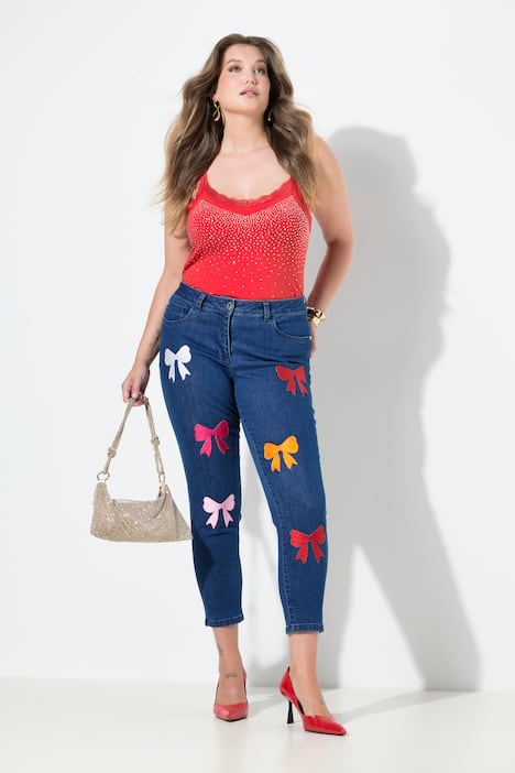 Jeans Pina, Skinny Fit, Sleifen-Applikationen