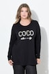 T-Shirt, A-Linie, Coco Perlenstickerei, Langarm