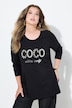 T-Shirt, A-Linie, Coco Perlenstickerei, Langarm