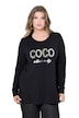Tričko, A střih, perlová výšivka Coco, dlouhé rukávy