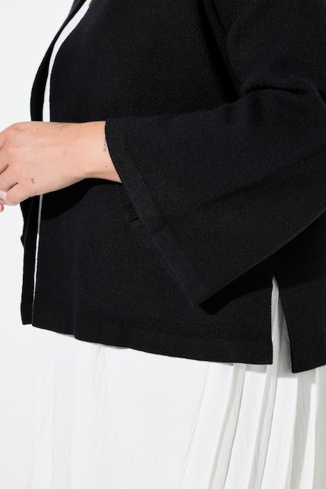 Strickjacke, Cape-Form, weite 3/4-Glockenärmel