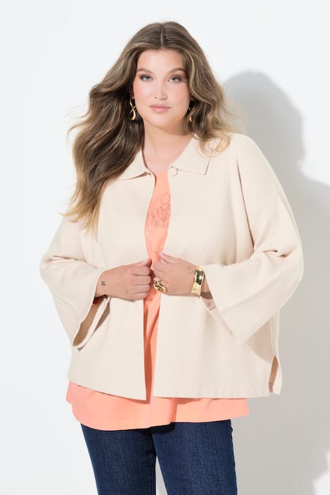 Vest, capemodel, wijde 3/4-klokmouw