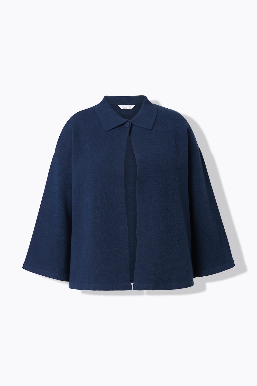 Stora storlekar Stickad kofta, Dam, blå, storlek: 50/52, Viskos/Polyester/Syntetfibrer, Mia Moda