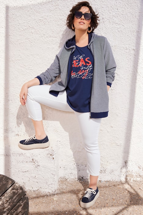 Bluza dresowa, faktura, kaptur, długi rękaw