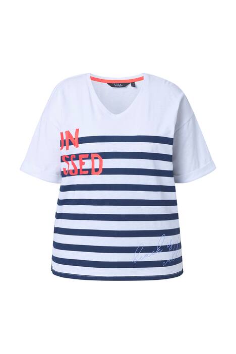 Tričko, Sun Kissed, oversized, V výstřih, polo rukávy