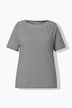 T-Shirt, Ringel, U-Boot-Ausschnitt, Halbarm, Pima Cotton