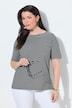 T-Shirt, Ringel, U-Boot-Ausschnitt, Halbarm, Pima Cotton