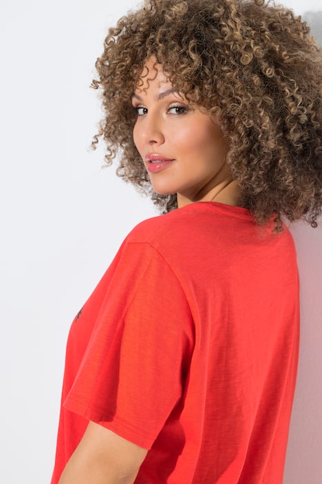 T-shirt, aardbeien, ronde hals, korte mouwen