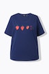 T-shirt, aardbeien, ronde hals, korte mouwen