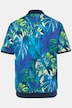 Maglia polo JP1880 in piqué con taglio speciale per l'addome, fantasia floreale e mezze maniche, disponibile dalla tg. XXL fino alla tg. 8XL