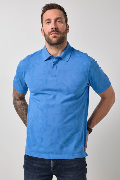 JP1880 Poloshirt, Halbarm, Piqué, Alloverdruck, bis 8 XL