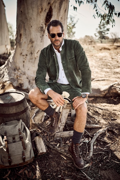 Leder-Janker, Tracht, Leder, Ziegenveloursleder, bis 72