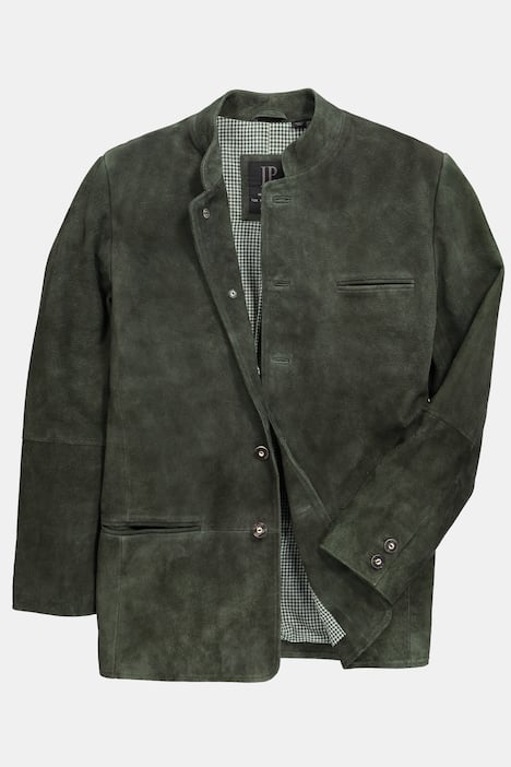 Veste en cuir suédé de chevreau, inspiré du costume traditionnel bavarois - jusqu'au 74
