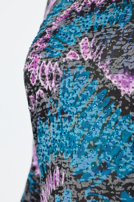 T-Shirt, bequeme Passform, Batikmuster, Langarm