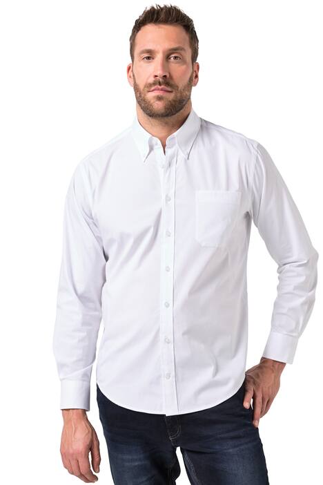 Košile JP1880, FLEXNAMIC®, dlouhé rukávy, límeček s knoflíky, Modern střih