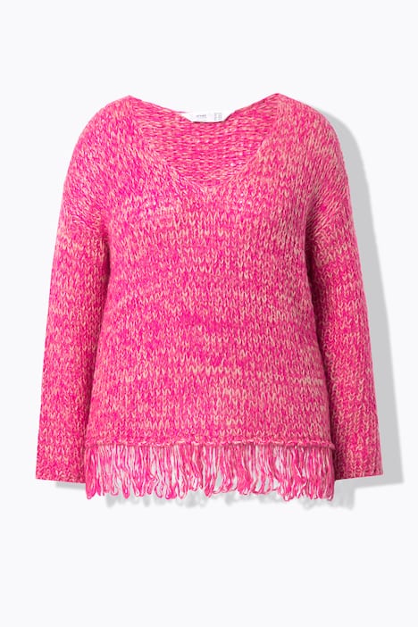 Pullover, Loose Fit, Fransen am Saum