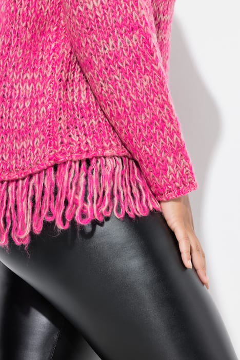 Pullover, Loose Fit, Fransen am Saum