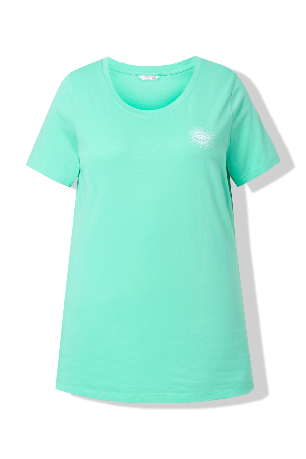 Stora storlekar T-shirt, Dam, turkos, storlek: 50, Bomull, Angel of Style