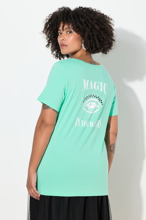 T-shirt, comfortabele pasvorm, groot opschrift op de rug