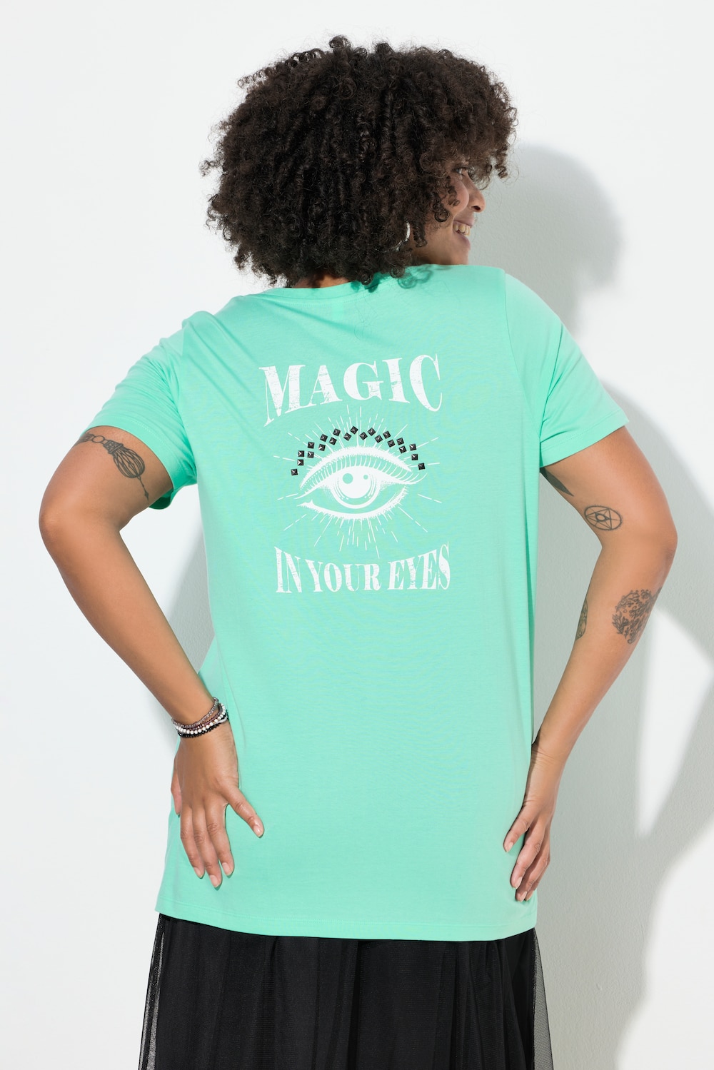 T-shirt, comfortabele pasvorm, groot opschrift op de rug