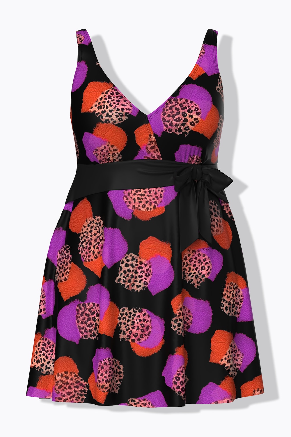 Badekleid, Leomuster, Softcups, Schleife