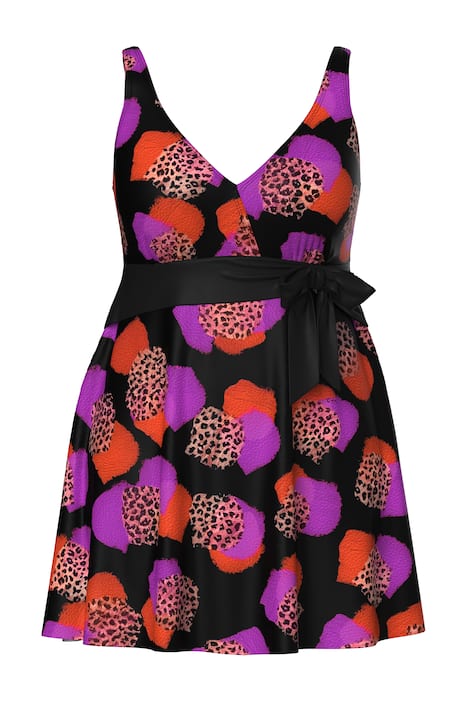 Plavky, leopardí vzor, měkké košíčky, mašle