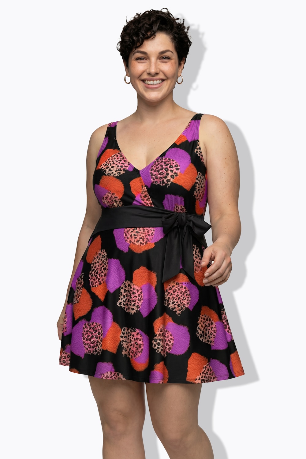 Badekleid, Leomuster, Softcups, Schleife