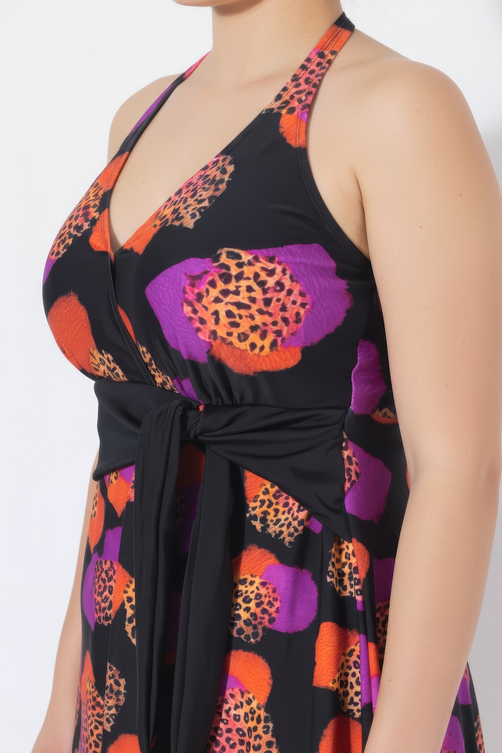 Badekleid, Leomuster, Softcups, Schleife