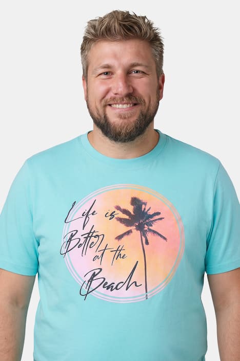 Men+ T-Shirt, Bauchfit, Print vorne, Halbarm, bis 8 XL