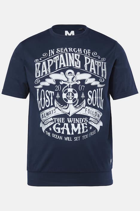 Men+ T-Shirt, Bauchfit, Print vorne, Halbarm, bis 8 XL