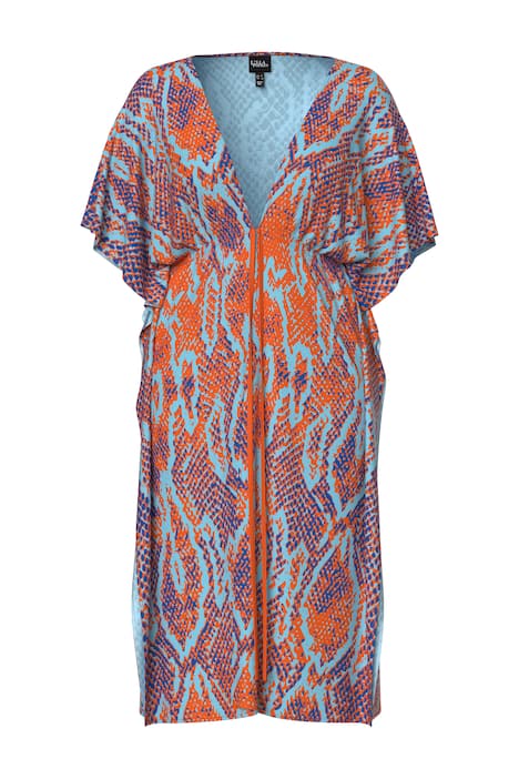 Kaftan, hadí vzor, V výstřih, polo rukávy