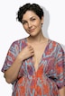 Kaftan, Schlangenmuster, V-Ausschnitt, Halbarm