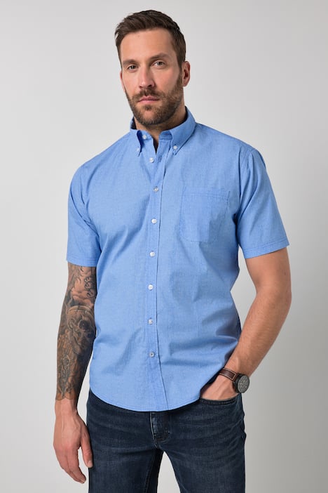 JP1880-paita, lyhyet hihat, napitettava kaulus, kokonaan painokuvioinen, moderni istuvuus, suurin koko 8XL