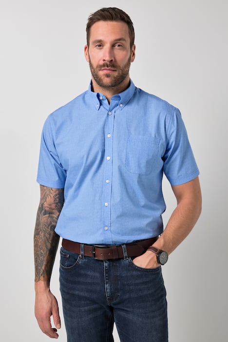 JP1880-paita, lyhyet hihat, napitettava kaulus, kokonaan painokuvioinen, moderni istuvuus, suurin koko 8XL