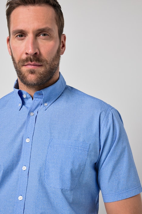 JP1880-paita, lyhyet hihat, napitettava kaulus, kokonaan painokuvioinen, moderni istuvuus, suurin koko 8XL