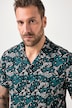Chemise JP 1880 en jersey, manches courtes, col cubain et imprimé all-over, coupe Cuba-Fit - jusqu'au 8 XL