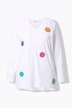 T-Shirt, A-Linie, Frottee-Smileys, Langarm