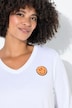 T-Shirt, A-Linie, Frottee-Smileys, Langarm