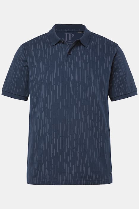 JP1880 Poloshirt, Halbarm, Piqué, Alloverdruck, bis 8 XL
