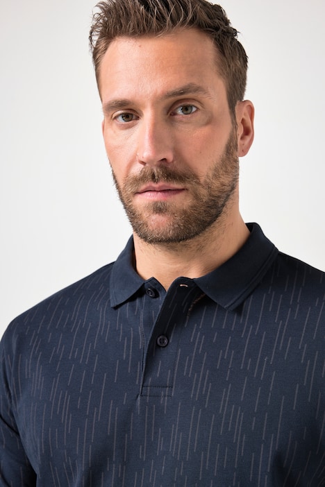 JP1880 Poloshirt, Halbarm, Piqué, Alloverdruck, bis 8 XL