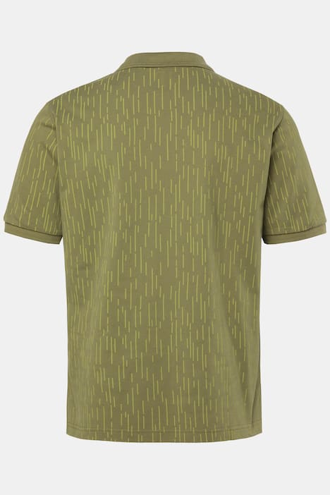 JP1880 Poloshirt, Halbarm, Piqué, Alloverdruck, bis 8 XL
