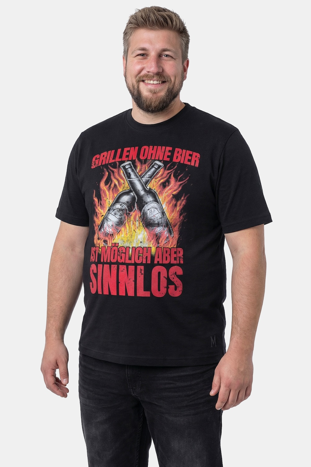 T-Shirt, Grill-Print, Halbarm, bis 8 XL