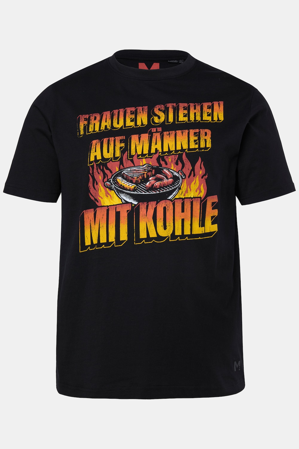 Men+ T-Shirt, Grill-Print, Halbarm, bis 8 XL