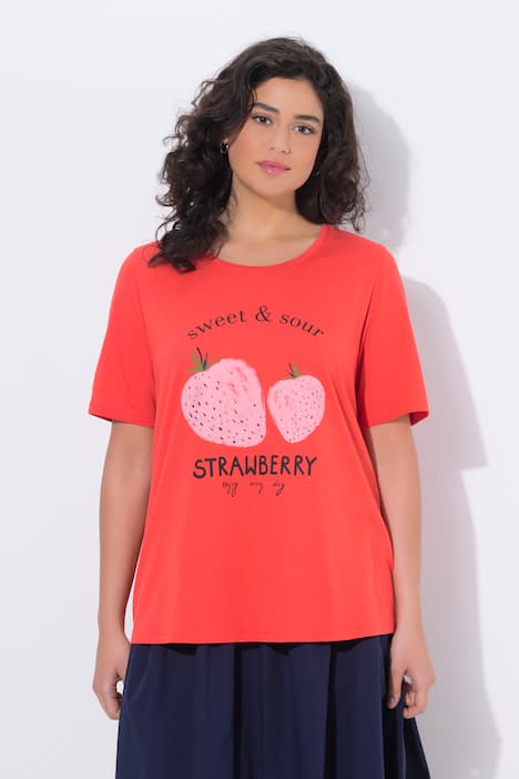 T-Shirt, Erdbeeren, Classic, Rundhals, Halbarm
